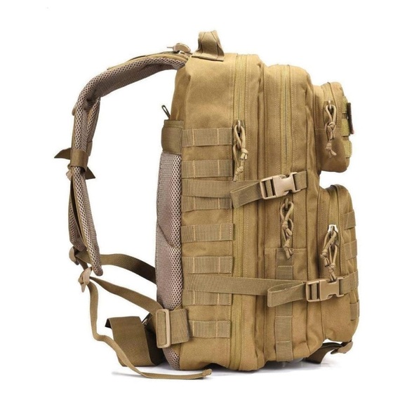 *NEW* Water Resistant Military/Army Tactical Backpack Molle Webbing Tan/Sand - Picture 7 of 11